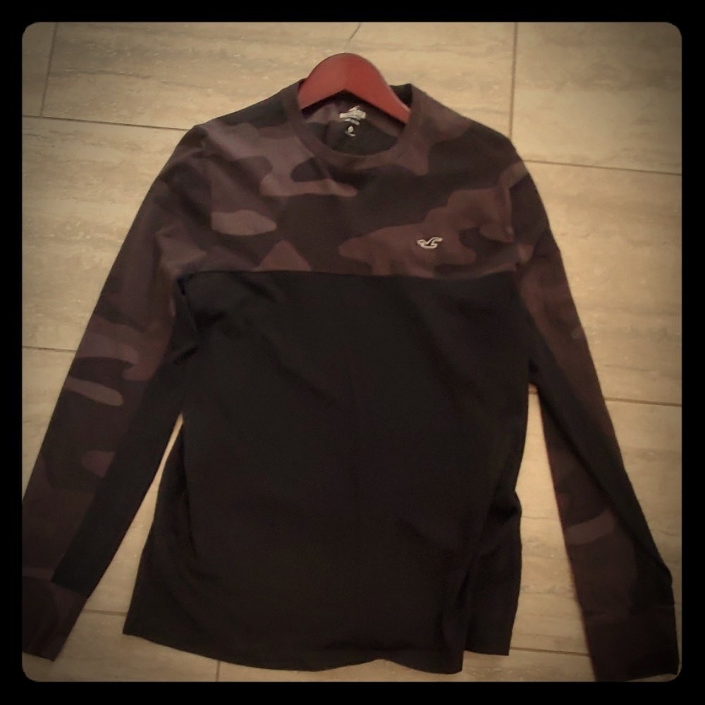Holister Camo Black Long Sleeve Tee